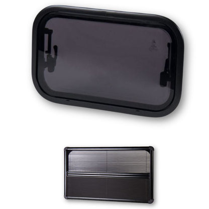 Carbest RW Compact finestra a compasso con oscurante nero