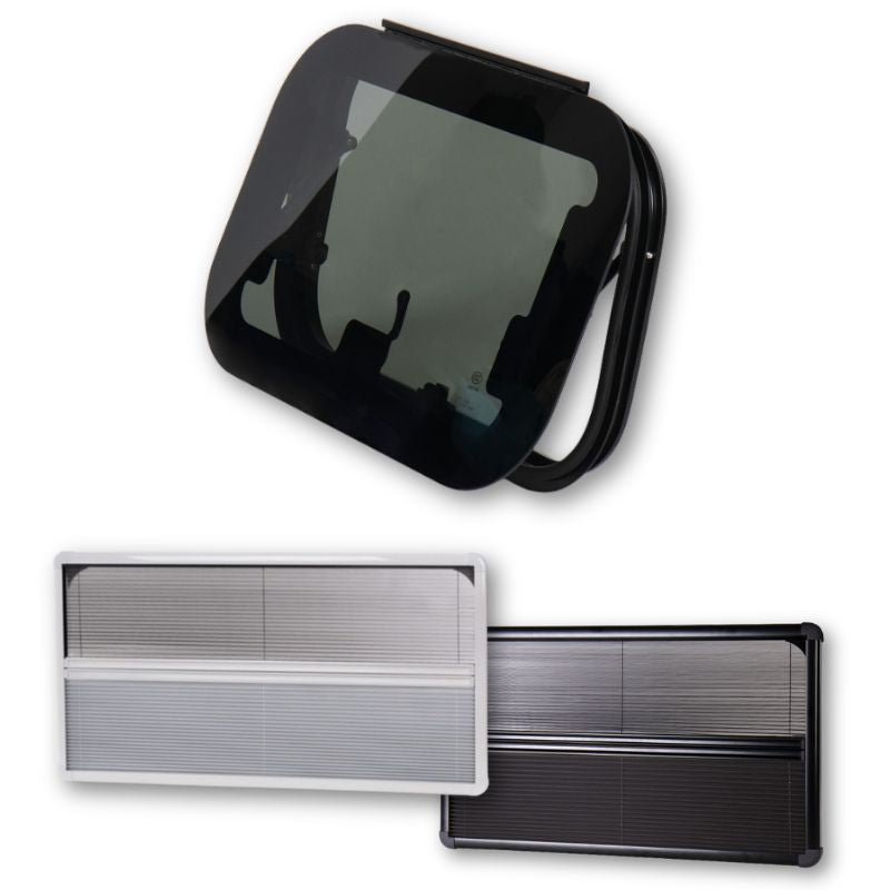 Carbest  RW Eco finestre a compasso in vetro con oscurante