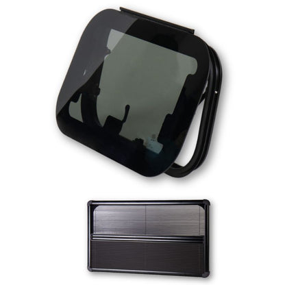 Carbest  RW Eco finestre a compasso in vetro con oscurante nero