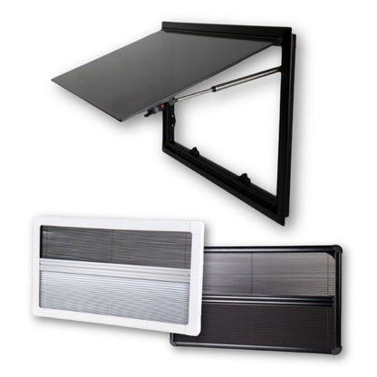 Carbest RW Style finestre a compasso con oscurante bianco o nero