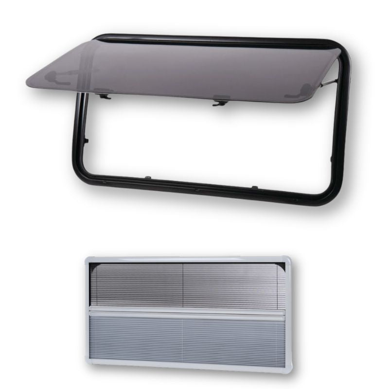 Carbest RW Van finestre a compasso con oscurante interno bianco