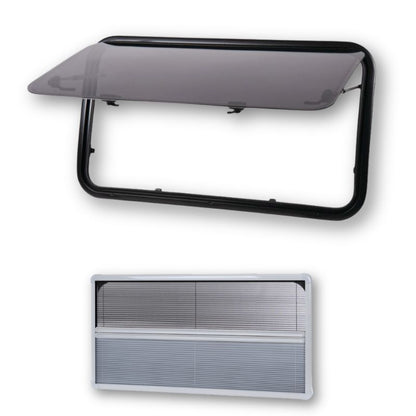Carbest RW Van finestre a compasso con oscurante interno bianco