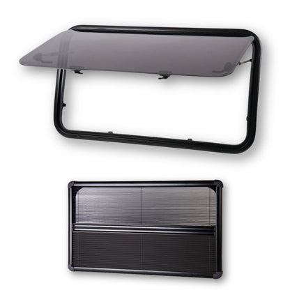 Carbest RW Van finestre a compasso con oscurante interno nero