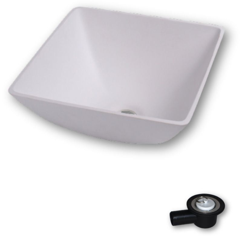 Carbest lavandino quadrato con piletta angolare