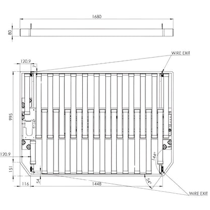 Carbest letto basculante disegno tecnico misure