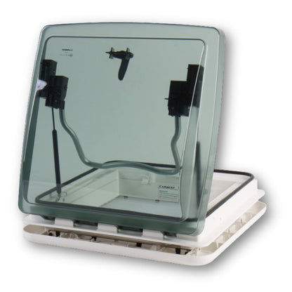 Carbest oblò 40x40cm cupola fumè visto da dietro aperto