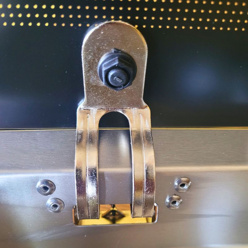 Carbest piano cottura 3 fuochi con coperchio in vetro nero dettaglio cerniera