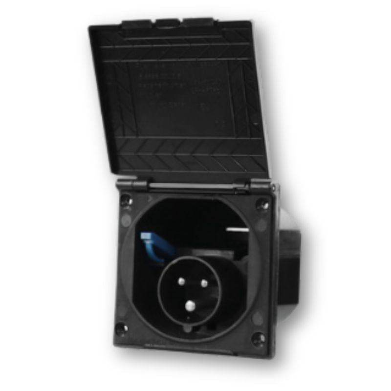 Carbest presa elettrica esterna 220V (AC) CEE nera