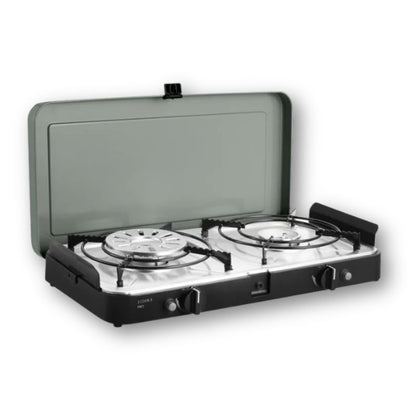 Dometic-Cadac 2 Cook 3 Pro Deluxe aperto senza piastre