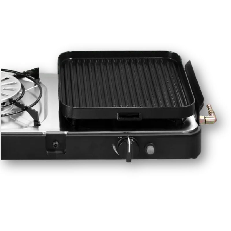 Dometic-Cadac 2 Cook 3 Pro Deluxe dettaglio piastra rigata