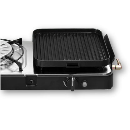 Dometic-Cadac 2 Cook 3 Pro Deluxe dettaglio piastra rigata