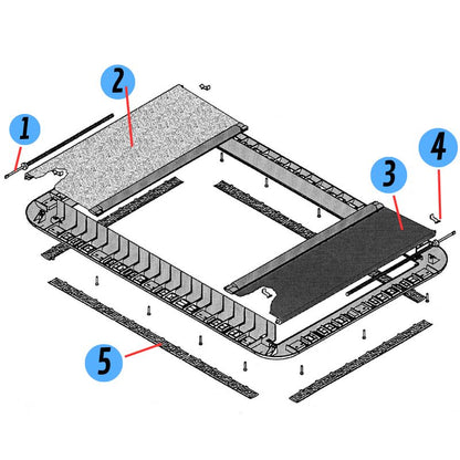 Dometic ricambi Heki 2 e Heki 2 Deluxe disegno tecnico 1