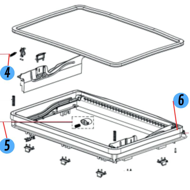 Dometic ricambi originali oblò Midi Heki Style - disegno 3