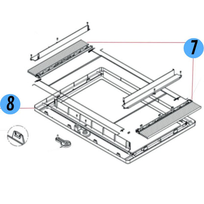 Dometic ricambi originali oblò Midi Heki Style - disegno 4