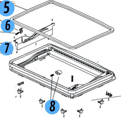 Dometic ricambi originali per oblò Midi Heki da 70x50cm 2