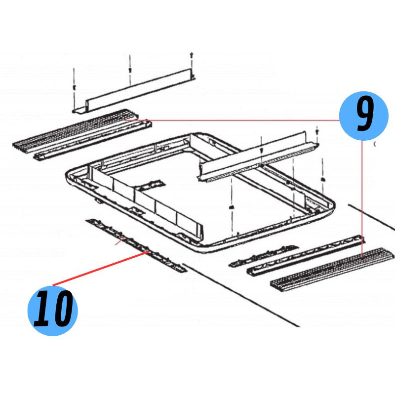 Dometic ricambi originali per oblò Midi Heki da 70x50cm 3