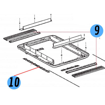 Dometic ricambi originali per oblò Midi Heki da 70x50cm 3