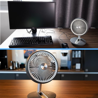Eurom ventilatore pieghevole portatile in uso 2