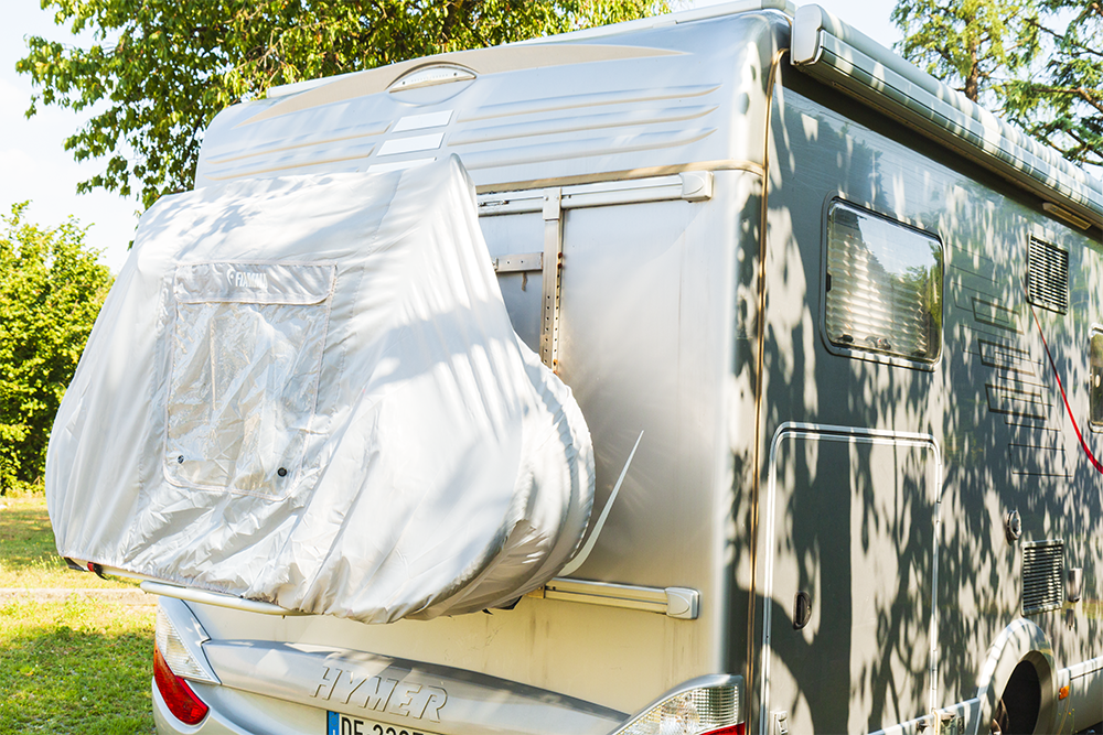 Fiamma Bike Cover Premium S vista laterale sul camper