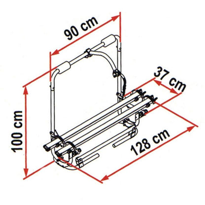 Fiamma Carry Bike Caravan XL A PRO 200 disegno tecnico misure