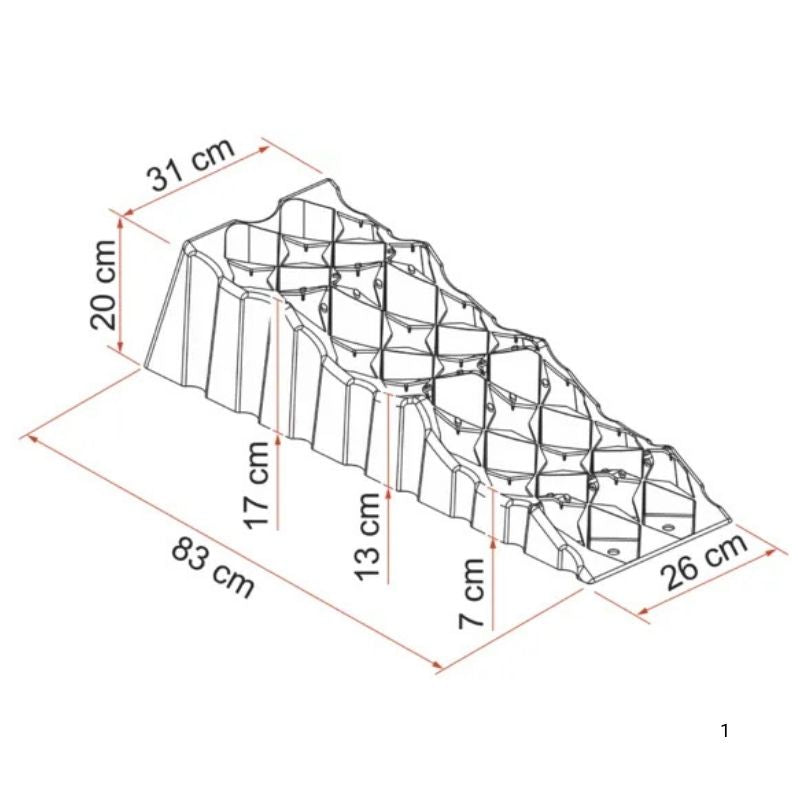 Fiamma Level Up Premium disegno tecnico misure