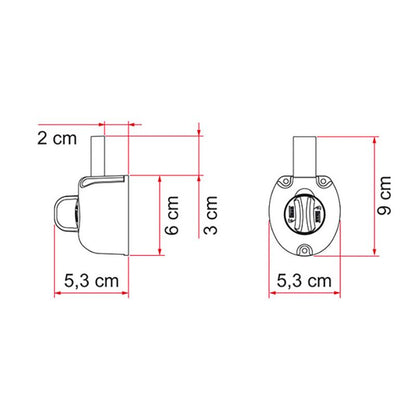 Fiamma Safe Door Guardian disegno tecnico misure