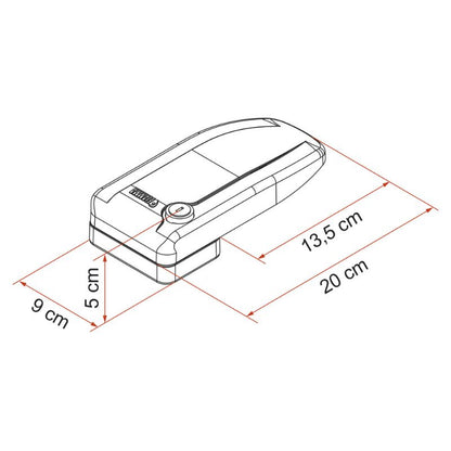 Fiamma Safe Door Magnum disegno tecnico misure