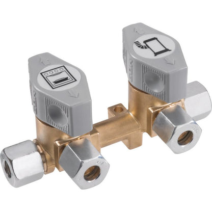 GOK rubinetto utenze gas a due vie per tubi in rame