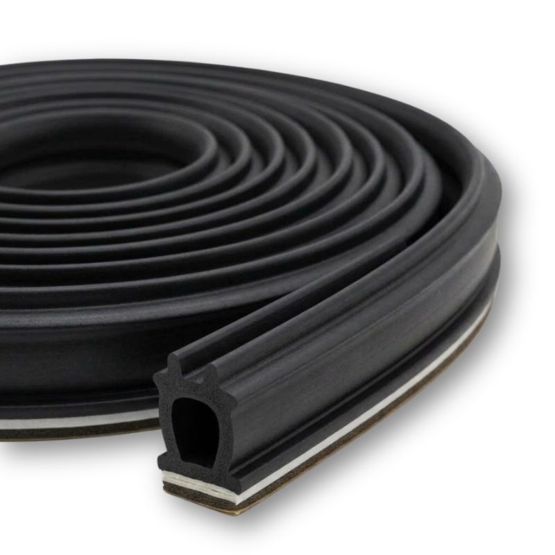 Guarnizione tubolare adesiva 12mm per porte e gavoni camper