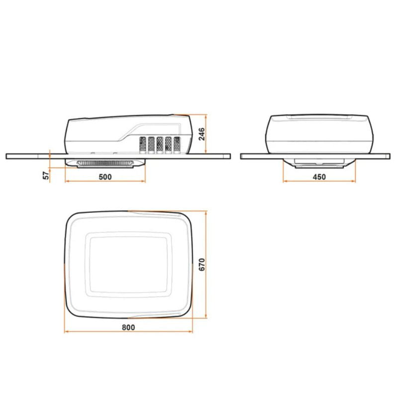 Indel-B OFF Plein Air Con disegno tecnico misure