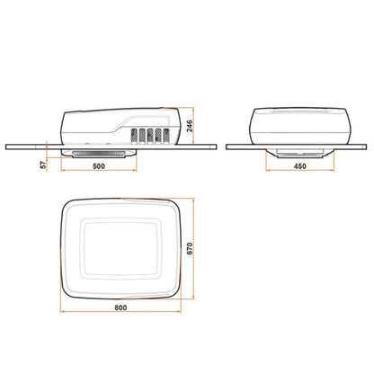 Indel-B OFF Plein Air Con disegno tecnico misure