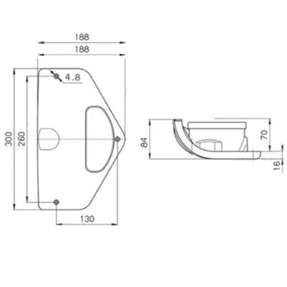 Jokon L2000 fanale posteriore roulotte disegno tecnico misure