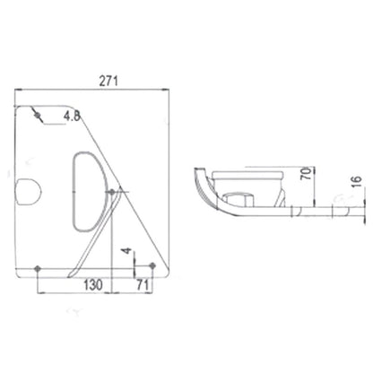 Jokon modulo catarifrangente L2000 disegno tecnico misure