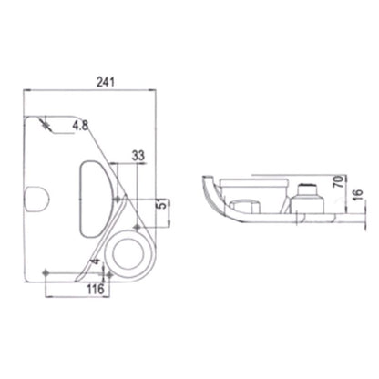 Jokon modulo retromarcia L2000 disegno tecnico misure