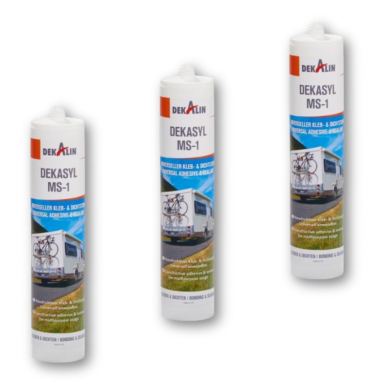 Kit 3 cartucce 290ml Dekalin Dekasyl MS-1 Polymer sigillante per camper