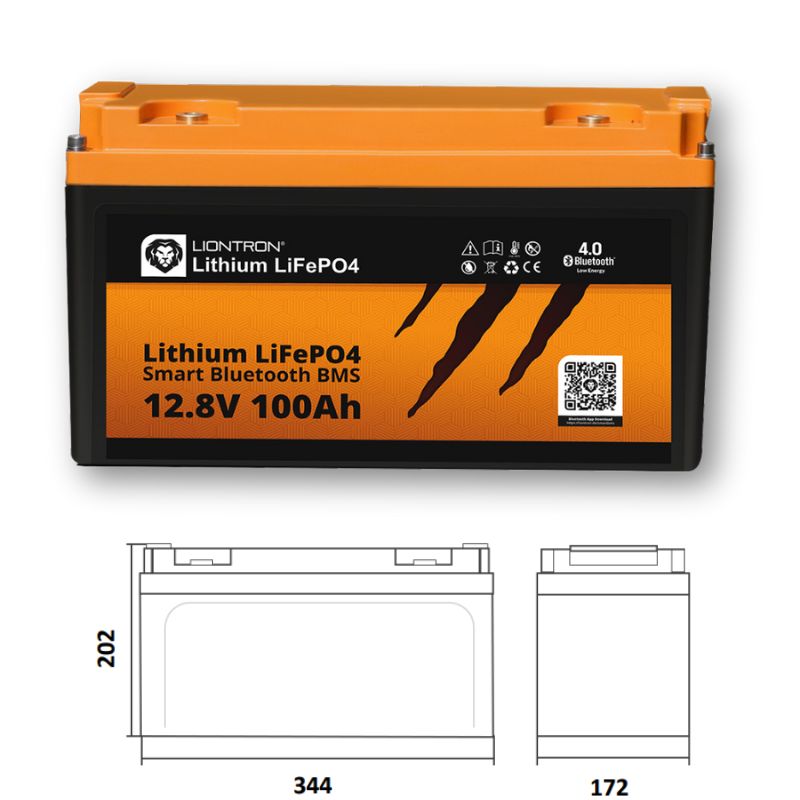 Liontron LX Smart BMS 100Ah disegno tecnico misure