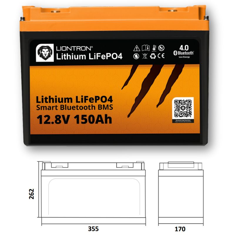 Liontron LX Smart BMS 150Ah disegno tecnico misure