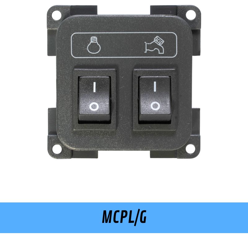 MCPLG doppio interruttore pompa e luci grigio