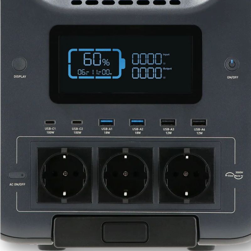 MESTIC MPS 3000 dettaglio prese frontali
