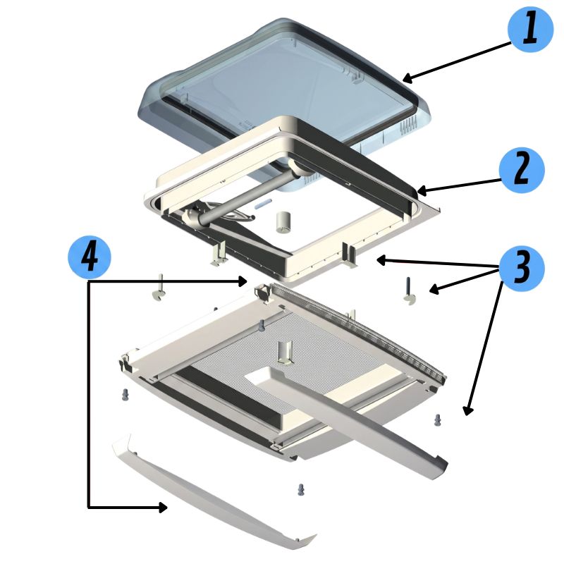 MPK eicambi per Visionstar M oblò camper 40x40cm