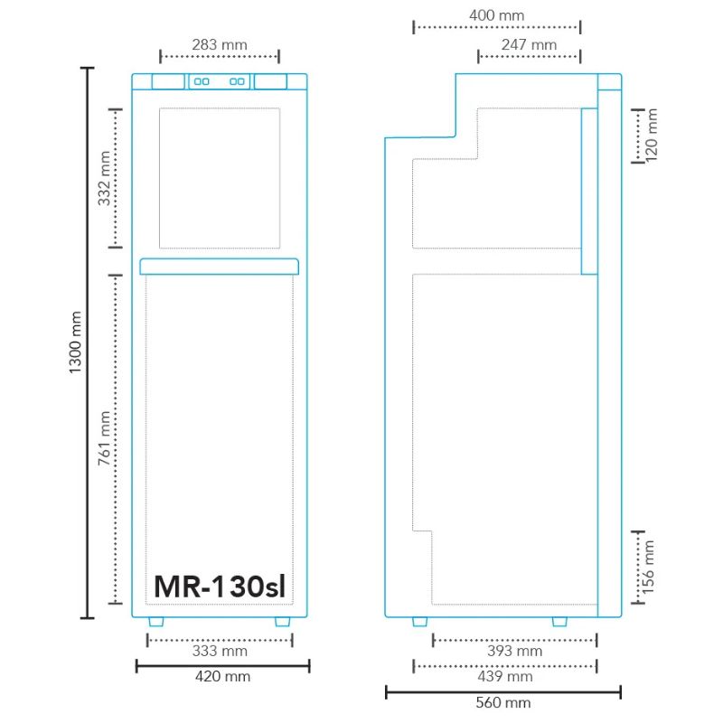 Mestic MR-130 disegno tecnico misure