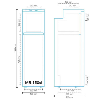 Mestic MR-150 disegno tecnico misure