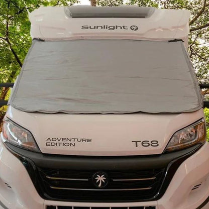 NRF CoverTech oscurante esterno invernale per camper vista frontale