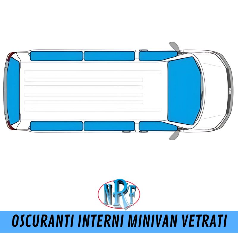 NRF oscuranti termici a ventosa per minivan vetrati