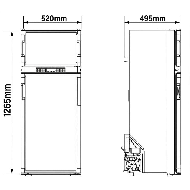 RV BASIC - RCE140 - disegno tecnico misure