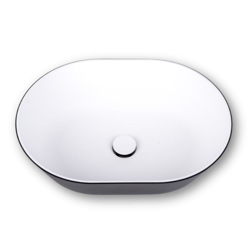 RV Basic lavandino ovale ocritech bicolor a sbalzo per camper