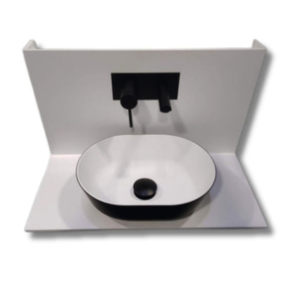 RV Basic lavandino ovale ocritech bicolor montato