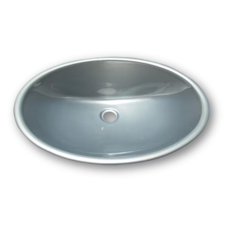 RV Basic lavandino ovale silver da incasso