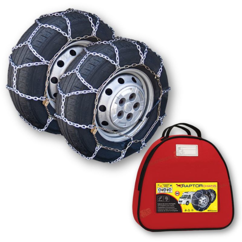 Raptor catene da neve in acciaio 16mm per camper e furgoni