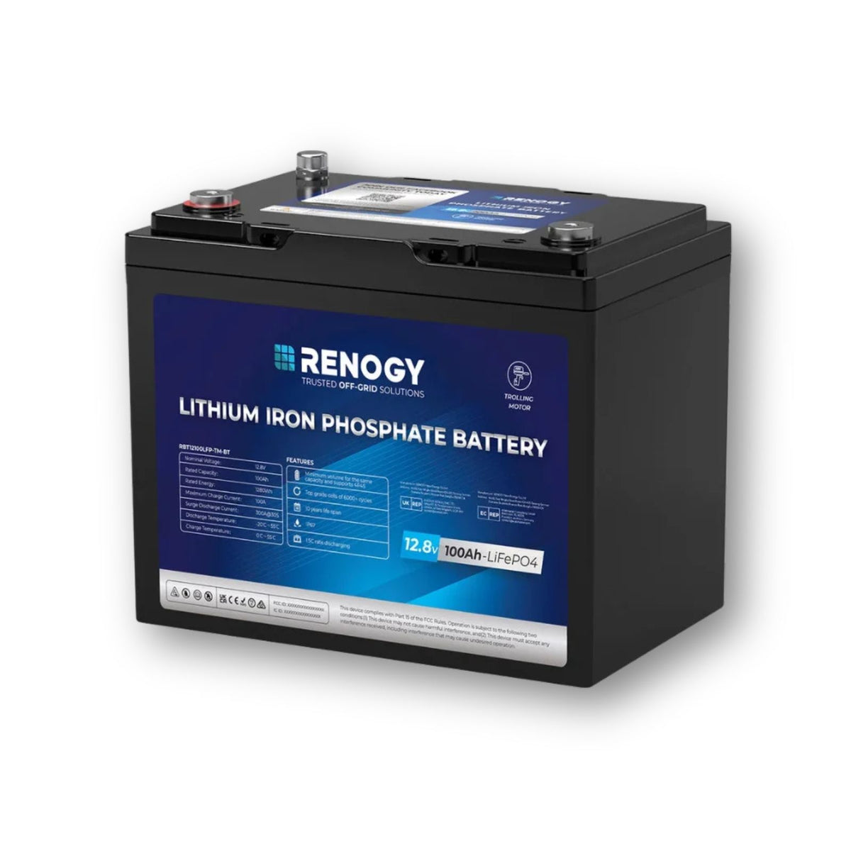 Renogy Core 100Ah Group 24 batteria litio Bluetooth
